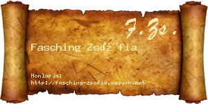 Fasching Zsófia névjegykártya