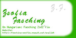 zsofia fasching business card
